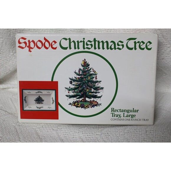 Spode Christmas tree Rectangular Tray 8.5 " (Pre-Owned) - Picture 3 of 3